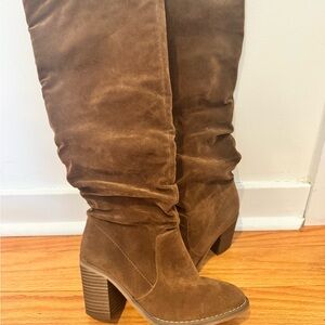 Universal Thread Tan Over the Knee Boots